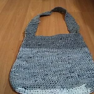 A bag made of Walmart bags